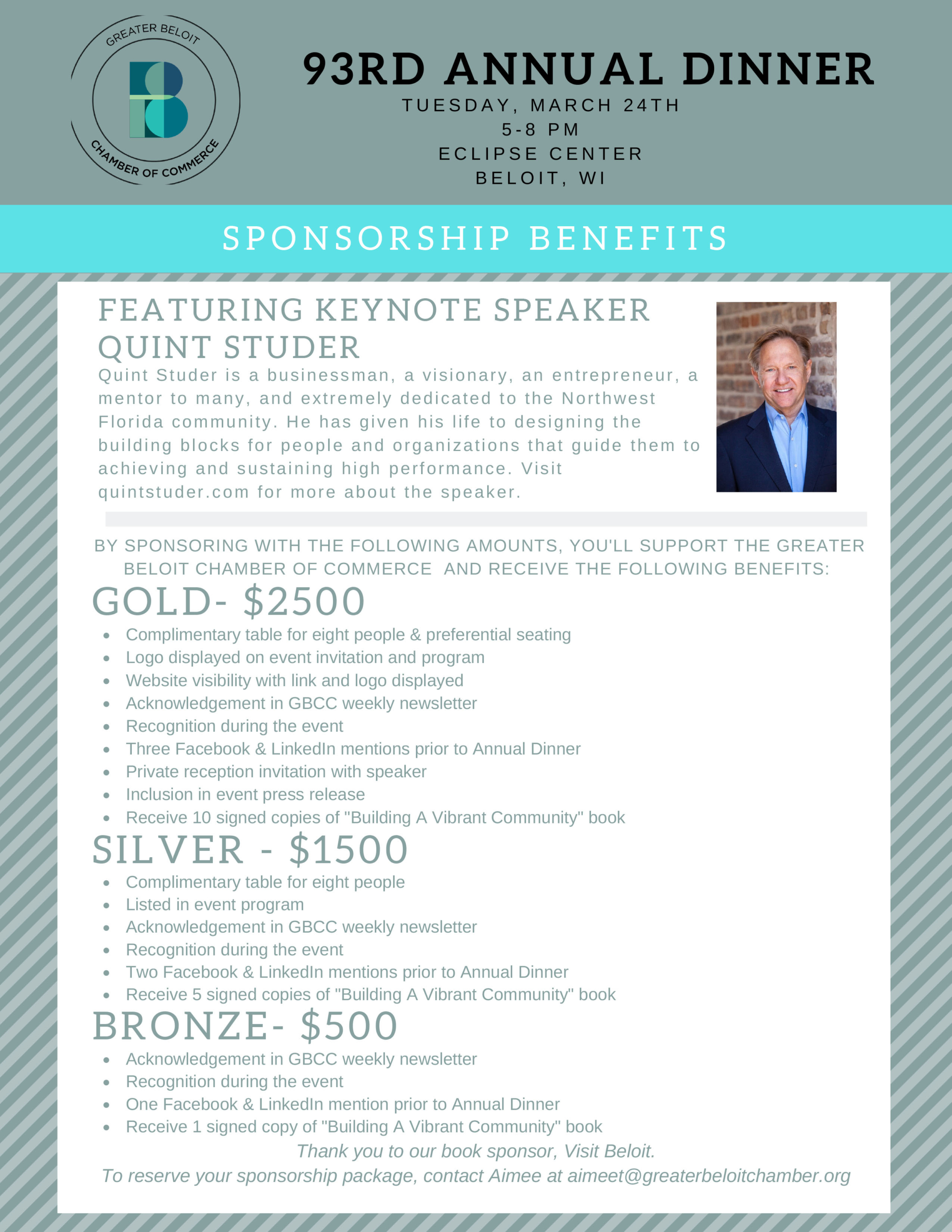 GBCC Annual Dinner Sponsorship Benefits | 2020