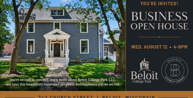 Beloit College Park - Business Open House flyer